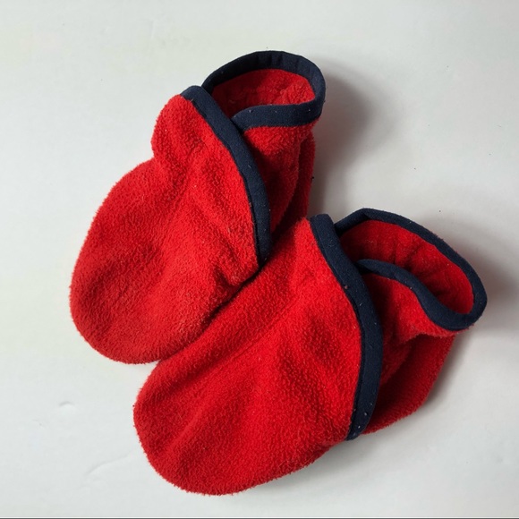 Patagonia Other - Patagonia Red Fleece Booties Slip On Slippers